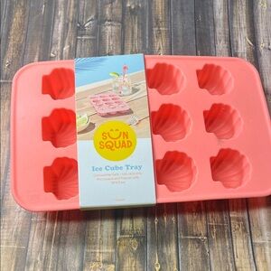 5for$10 Sun Squad Rectangle Cube Ice Mold Silicone Tray for Ice Cubes Sea Shell